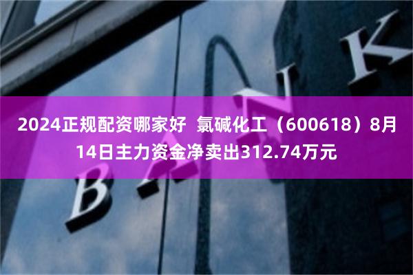 2024正规配资哪家好  氯碱化工（600618）8月14日主力资金净卖出312.74万元