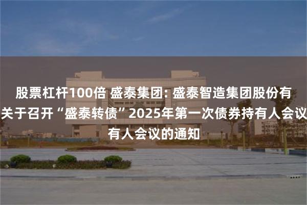 股票杠杆100倍 盛泰集团: 盛泰智造集团股份有限公司关于召开“盛泰转债”2025年第一次债券持有人会议的通知